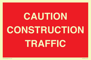 CAUTION CONSTRUCTION TRAFFIC